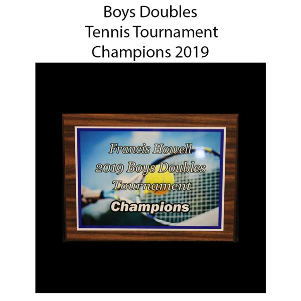 2019 Boys Doubles Tennis Tournament Chanmpions 